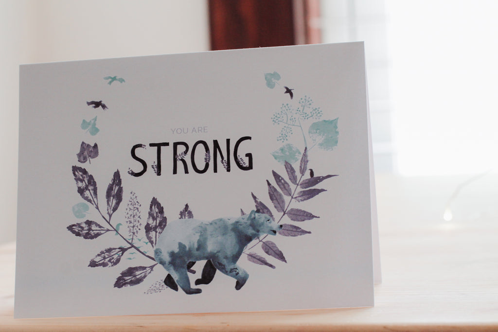 You Are Strong Greeting Card - Pretty Sick Designs