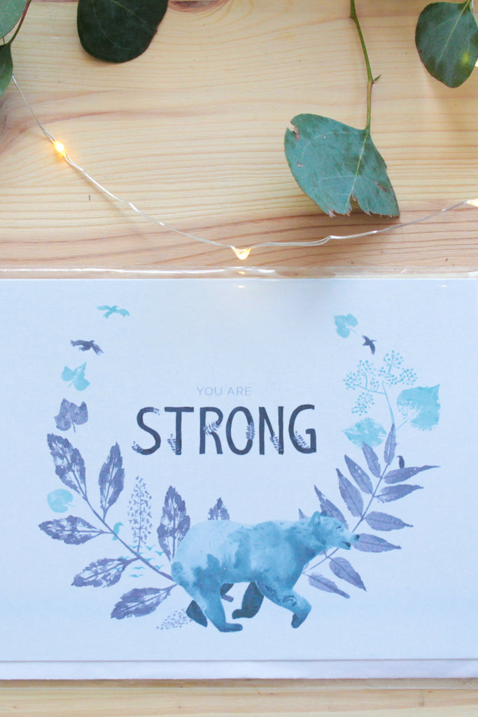 You Are Strong Greeting Card - Pretty Sick Designs