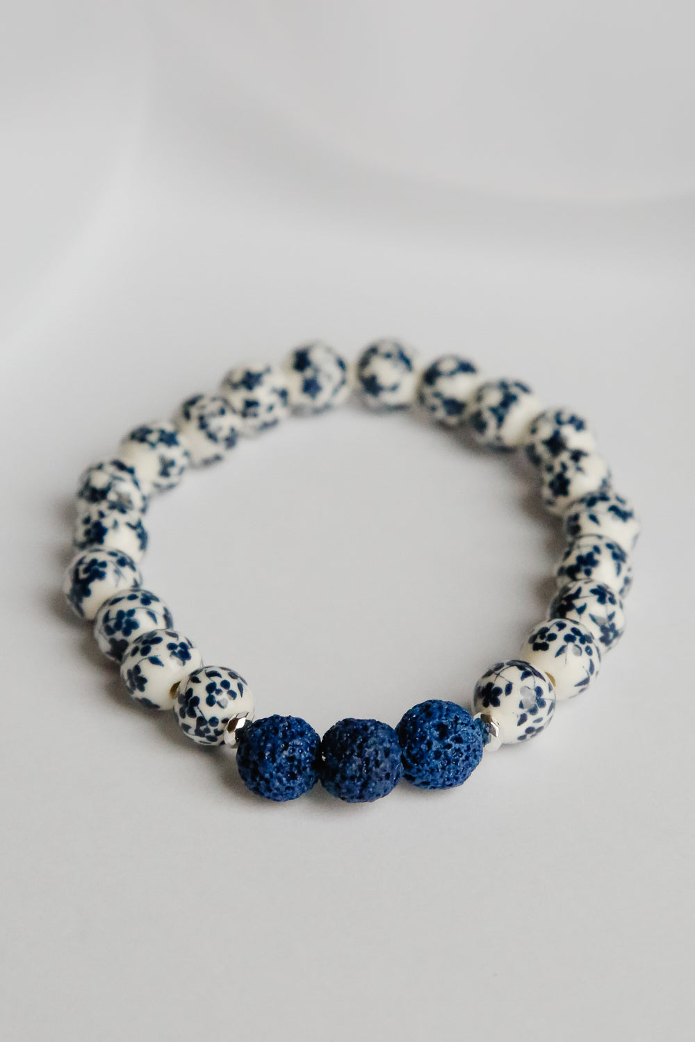 Classic Navy Blue Lava Bead Bracelet - Pretty Sick Designs